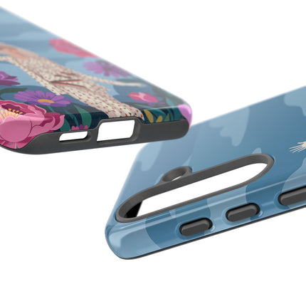 🌺👒 The Grand Flower Promenade Phone Case – Art Deco Fashion Illustration