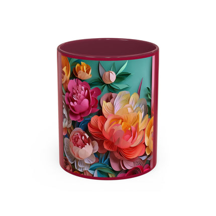 Peonies in Full Bloom Colorful Mugs (11oz, 15oz)