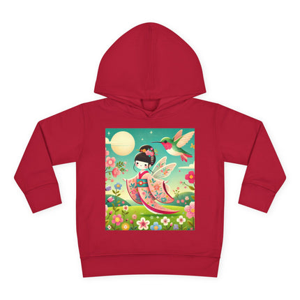 Geisha Fairy and the Hummingbird Blossom Toddler Pullover Fleece Hoodie