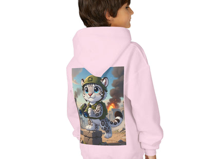 Snow Leopard Lookout Youth Heavy Blend Hooded Sweatshirt