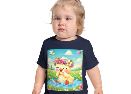 Springtime Splash Duckling Baby Short Sleeve T-Shirt