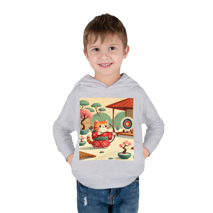 Archer Kitten in the Zen Garden Toddler Pullover Fleece Hoodie