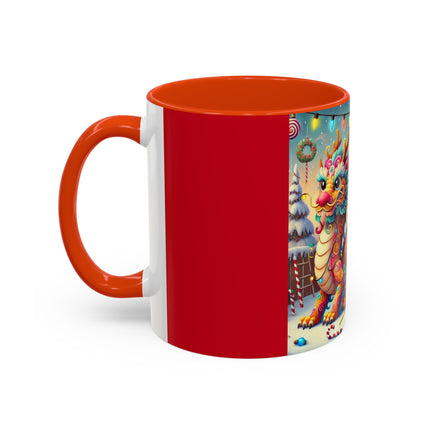 Playful Dragon's Christmas Colorful Mugs (11oz, 15oz)