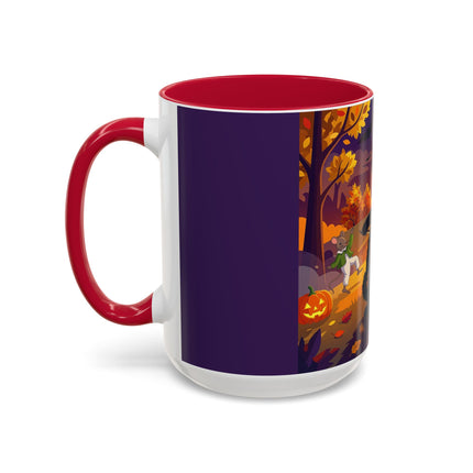 🐈‍⬛🎻 The Black Cat's Moonlit Melody Colorful Mug – Whimsical Halloween Music