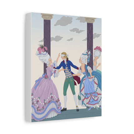 🎭🌸 Blindman’s Bluff Placemat – Rococo Courtship Whimsy