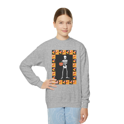 Candy Corn Skeleton Youth Crewneck Sweatshirt