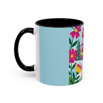 🌸🎄 Christmas In The Winter Garden Colorful Mug – Whimsical Holiday Fantasy
