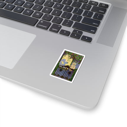 Whispers of Love: A Vintage Art Deco Fairytale Kiss-Cut Stickers (4 Sizes)