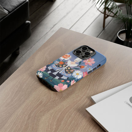 🌸🎀 The Grand Floral Promenade Phone Case – Art Deco Fashion Fantasy