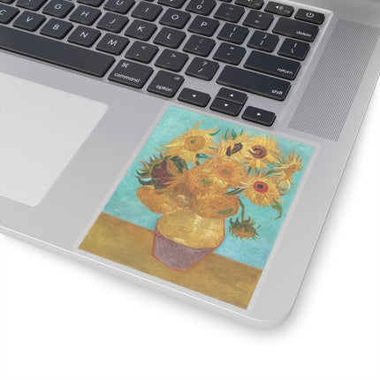 Vase with Twelve Sunflowers by Vincent Van Gogh Kiss-Cut Stickers (4 Sizes)