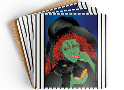 Mirror, Mirror A Witch's Touch Corkwood Coaster Set