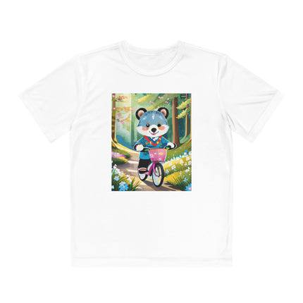 Furry Cyclist Youth Competitor Tee – Woodland Adventure & Playful Charm
