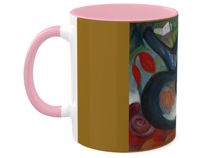 Two Cats, Blue and Yellow by Franz Marc Colorful Mugs, 11oz