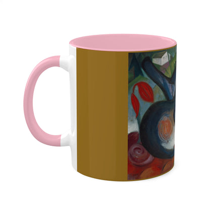 Two Cats, Blue and Yellow by Franz Marc Colorful Mugs, 11oz