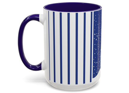 Snowman in Falling Snow Colorful Mugs (11oz, 15oz)