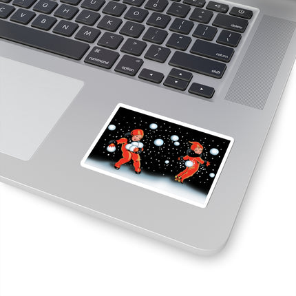 Festive Snowball Kiss-Cut Stickers (4 Sizes)