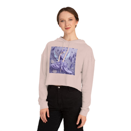Lavender Fairy Women’s Cropped Hooded Sweatshirt
