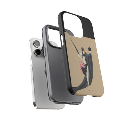 Dancer with Ink & Blossoms Phone Case – Elegant Grace & Artistic Poise