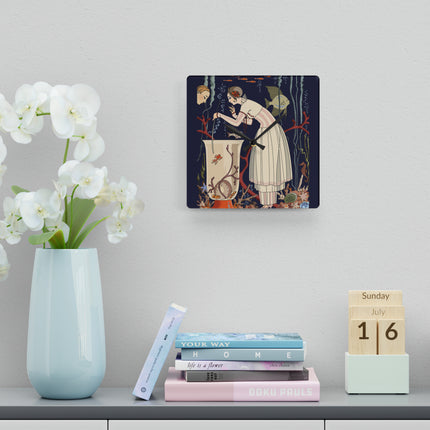 The Dazzling Little Fish by George Barbier Acrylic Wall Clock