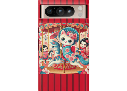 Geisha Kitten's Enchanted Carousel Phone Cases