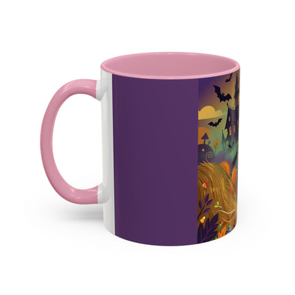 🌙🎃 The Scarecrow Of Haunted Hollow Colorful Mug – Whimsical Halloween Mystery