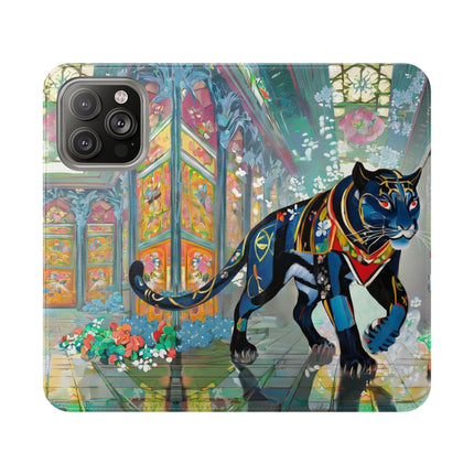 🐾💎 Cyber Panther's Hunt Flip Case – Digital Instinct & Neon Pursuit
