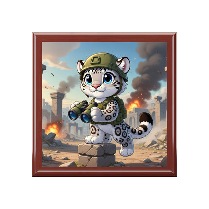 Snow Leopard Lookout Treasure Chest