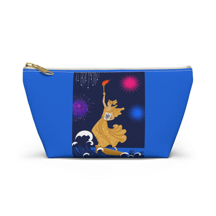 Liberty's Triumph Cosmetic Bag – Art Deco Victory & Golden Grandeur
