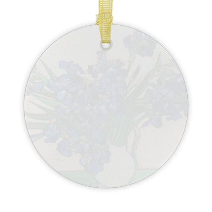 Irises by Vincent Van Gogh Glass Ornament