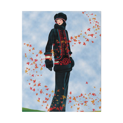 Whispers of Autumn – An Art Deco Portrait of Grace