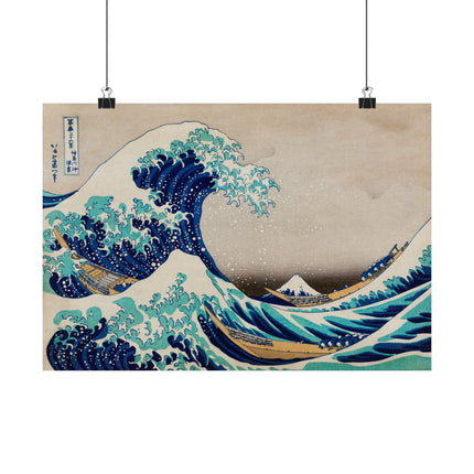 The Great Wave off Kanagawa by Katsushika Hokusai Matte Horizontal Posters