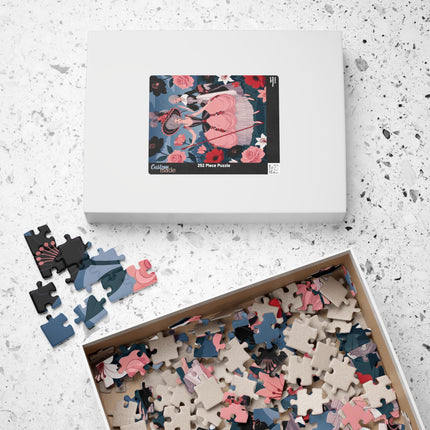 🌹🎭 The Rose Masquerade Promenade Puzzle – Art Deco Floral Elegance