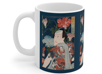Modern Gallants with Morning Glories by Tsukioka Yoshitoshi Ceramic Mug 11oz