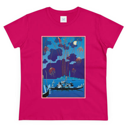 Fireworks in Venice by George Barbier Women's Midweight Cotton Tee
