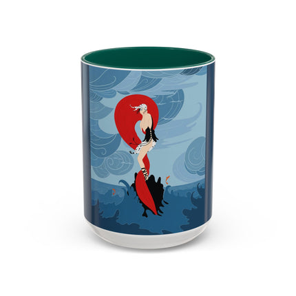 Siren of the Waves Colorful Mugs – Dramatic Sea Power & Bold Elegance