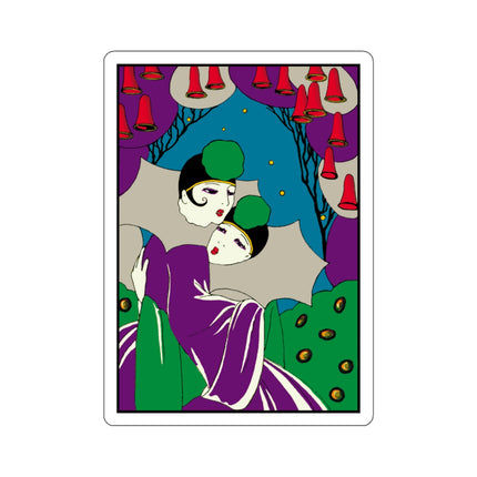 Two Pierrots Kiss-Cut Stickers (4 Sizes)