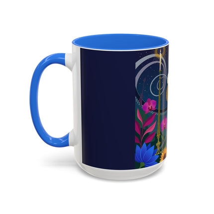 The Lady Of The Starlit Candles Colorful Mugs – Art Deco Theatrical Romance