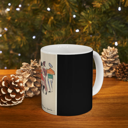 Artists’ Ball, Harlequin and Dancers by Joaquin Torres-Garcia Ceramic Mug 11oz