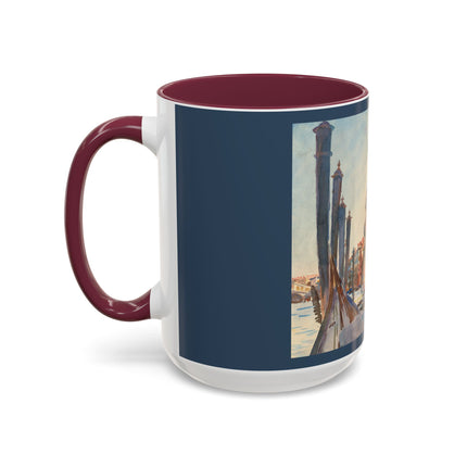 Gondola Moorings on the Grand Canal by John Singer Sargent Colorful Mugs (11oz, 15oz)