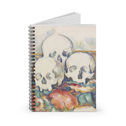 The Three Skulls by Paul Cézanne Spiral Notebook - Ruled Line