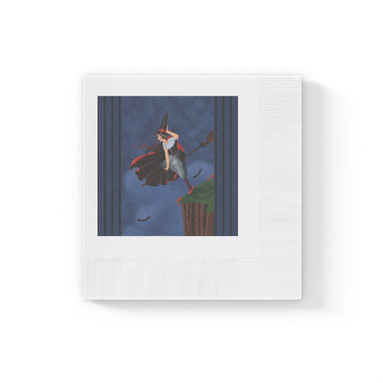 The Enchanted Witch White Coined Napkins