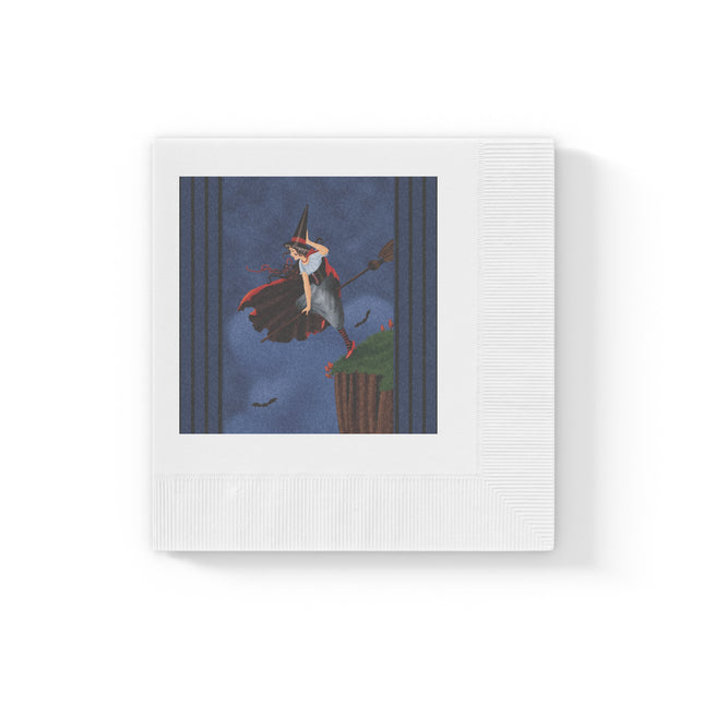 The Enchanted Witch White Coined Napkins