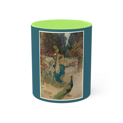 Preziosa in the Garden by Warwick Goble Colorful Mugs, 11oz