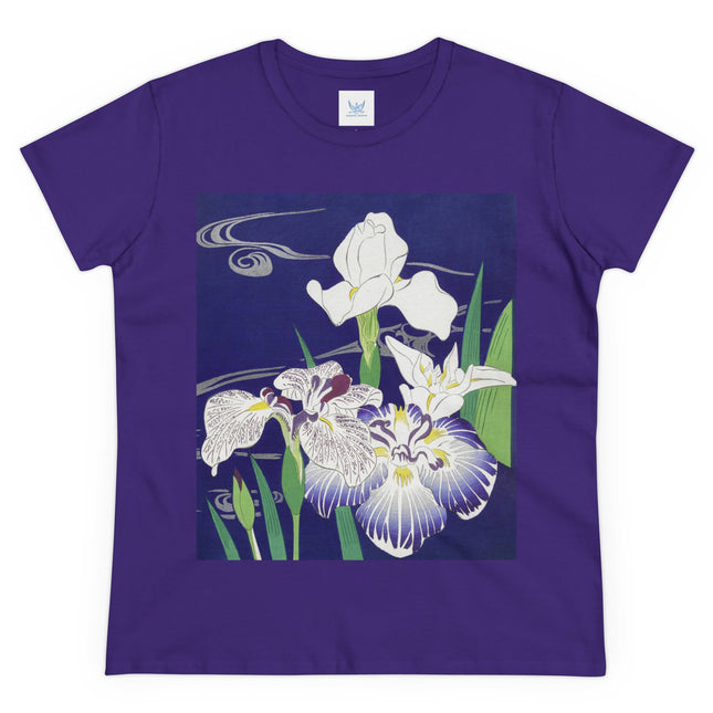 Irises by Kogyo Tsukioka Women's Midweight Cotton Tee