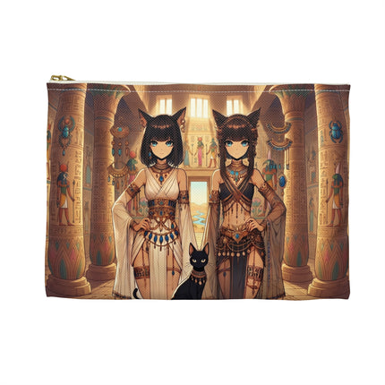The Egyptian Priestess Cats Flat Pouch – Temple Guardians & Ancient Grace