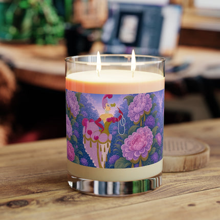 🌸🎭 The Lavender Masquerade Garden Scented Candle – Art Deco Floral Elegance