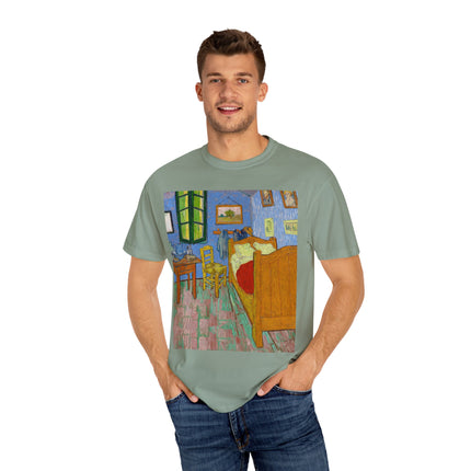 The Bedroom by Vincent van Gogh Unisex Garment-Dyed T-shirt