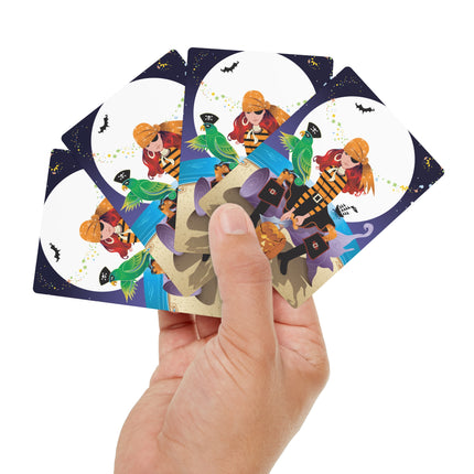 Moonlit Pirate Halloween Playing Cards