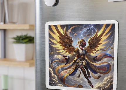Valkyrie Descending Through Storm Die-Cut Magnets (4 Sizes)