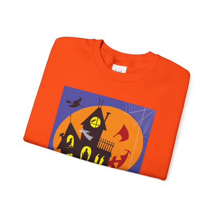 Halloween Night at the Haunted House Unisex Heavy Blend™ Crewneck Sweatshirt